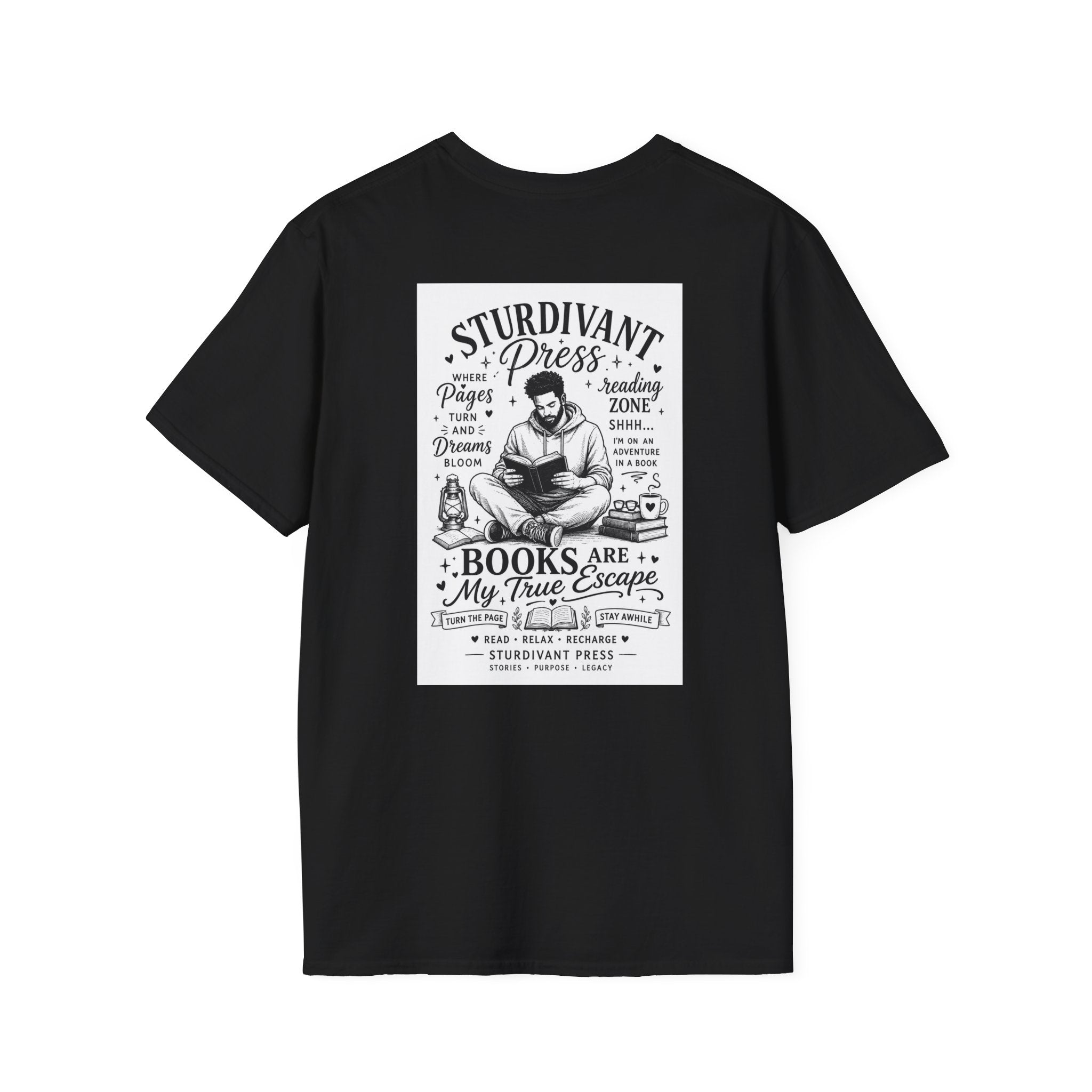 Minimal Lighthouse Logo T-Shirt — Coastal Nautical Graphic Tee