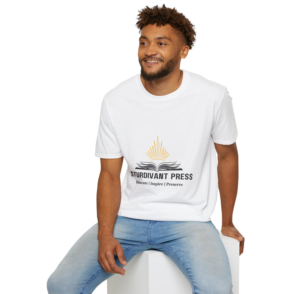Minimal Lighthouse Logo T-Shirt — Coastal Nautical Graphic Tee