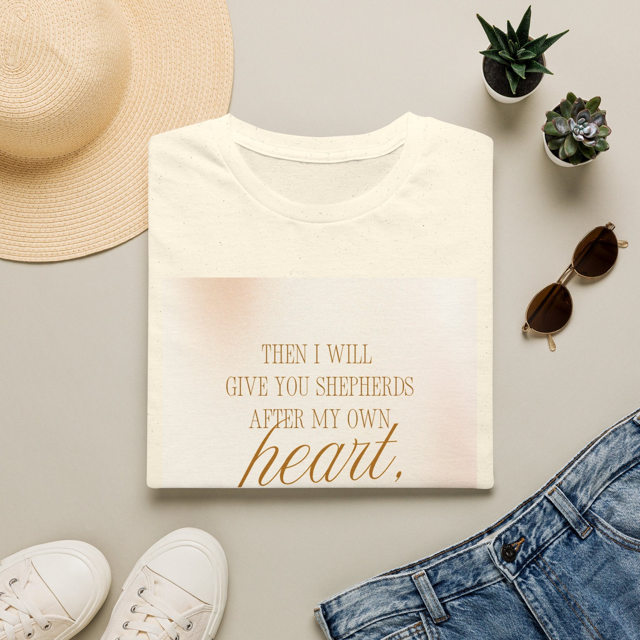 Christian Scripture T‑Shirt — “Then I Will Give You Shepherds After My Own Heart” Inspirational Tee