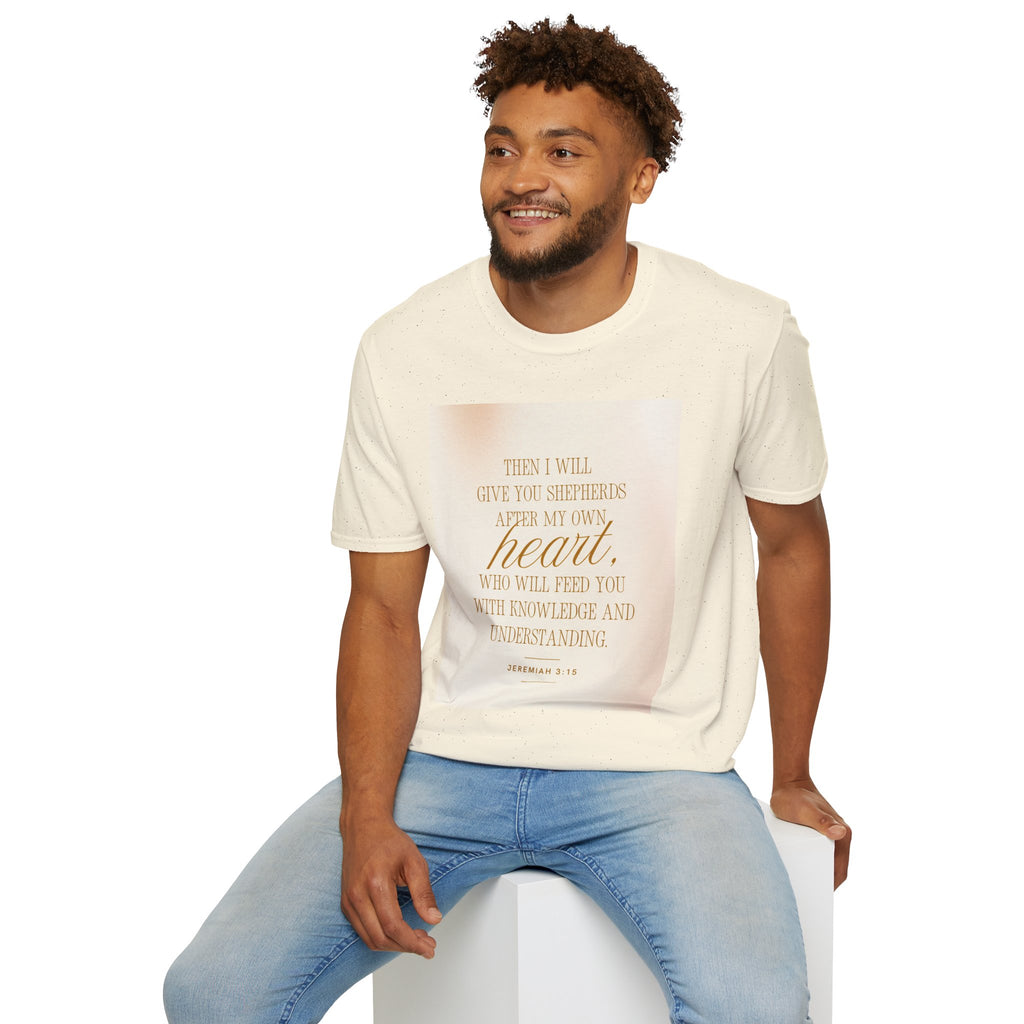 Christian Scripture T‑Shirt — “Then I Will Give You Shepherds After My Own Heart” Inspirational Tee