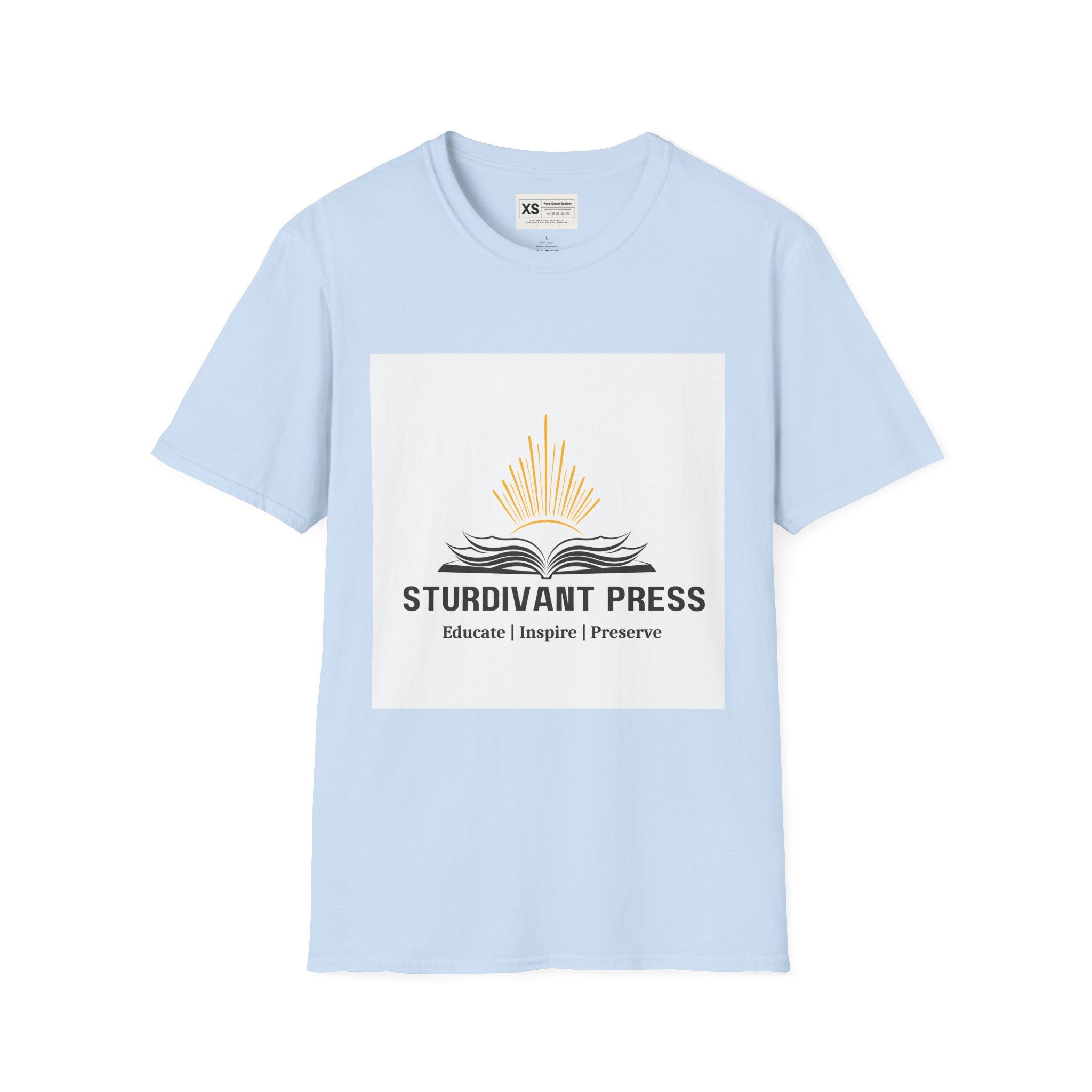 Minimal Lighthouse Logo T-Shirt — Coastal Nautical Graphic Tee