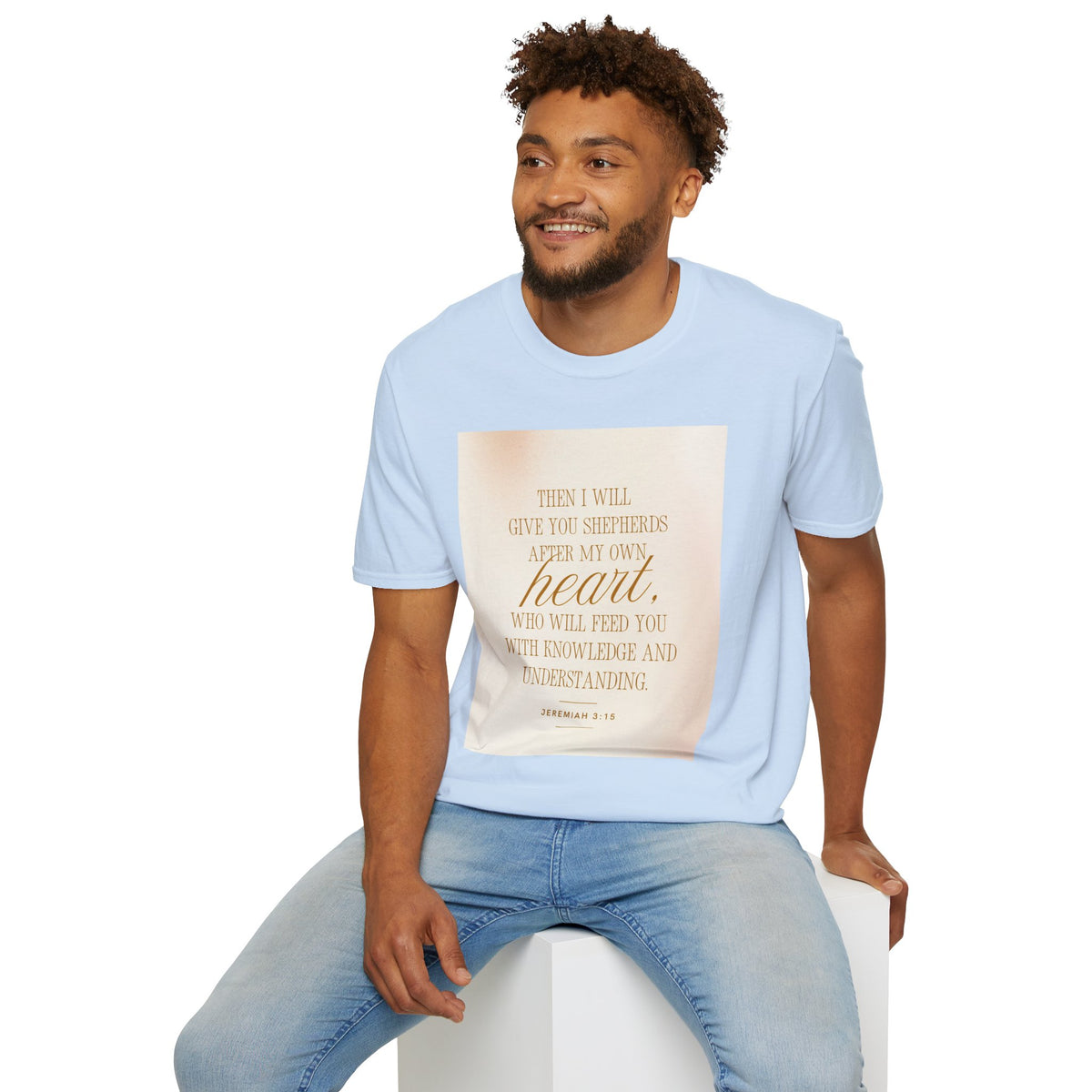 Christian Scripture T‑Shirt — “Then I Will Give You Shepherds After My Own Heart” Inspirational Tee