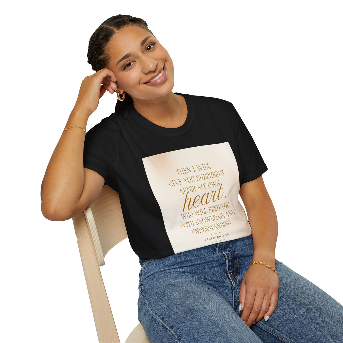Christian Scripture T‑Shirt — “Then I Will Give You Shepherds After My Own Heart” Inspirational Tee