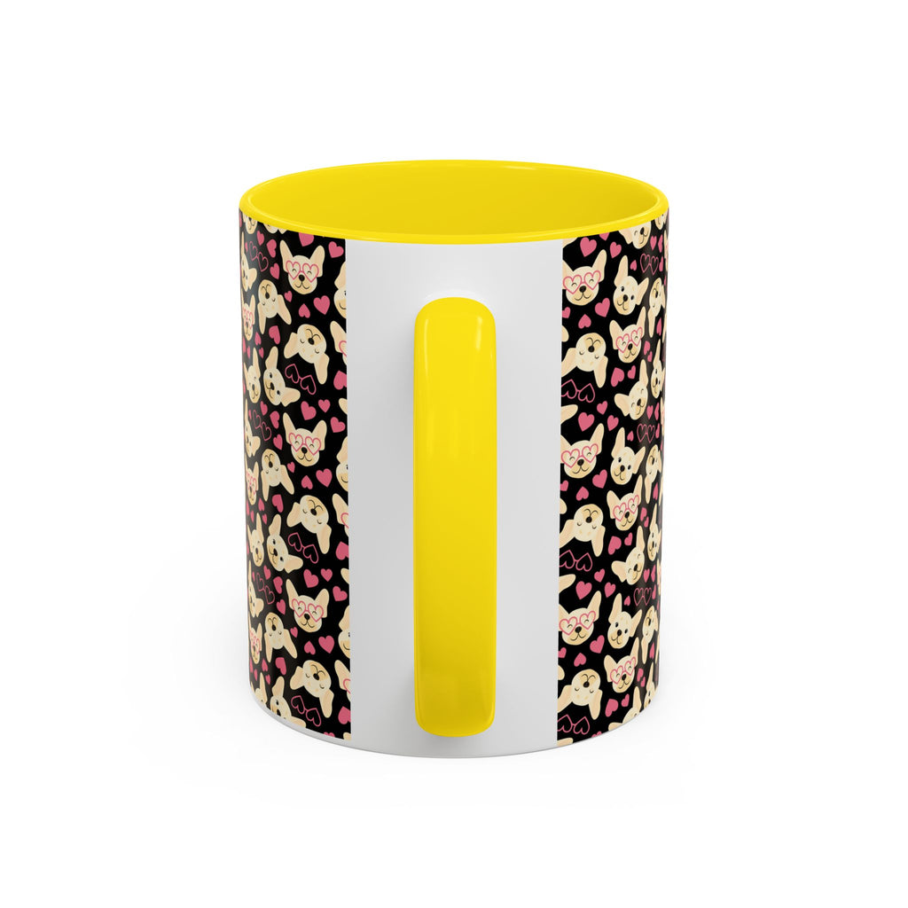 Cute Chihuahua Pattern Accent Coffee Mug — 11/15oz