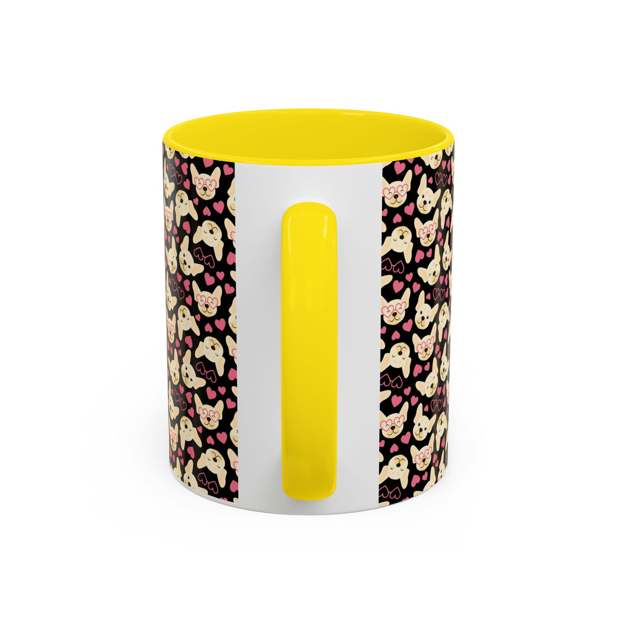 Cute Chihuahua Pattern Accent Coffee Mug — 11/15oz