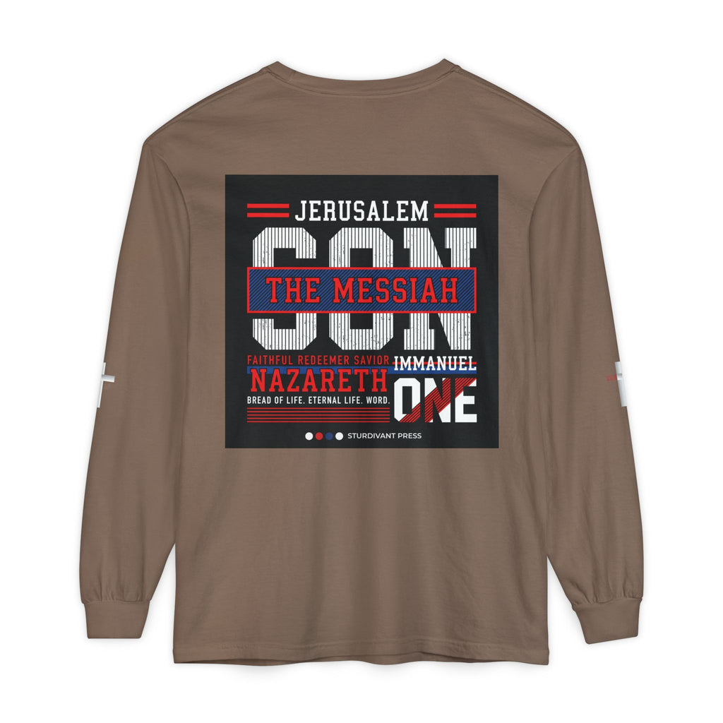 Christian Long Sleeve Tee — "The Messiah" Jerusalem Nazareth Design
