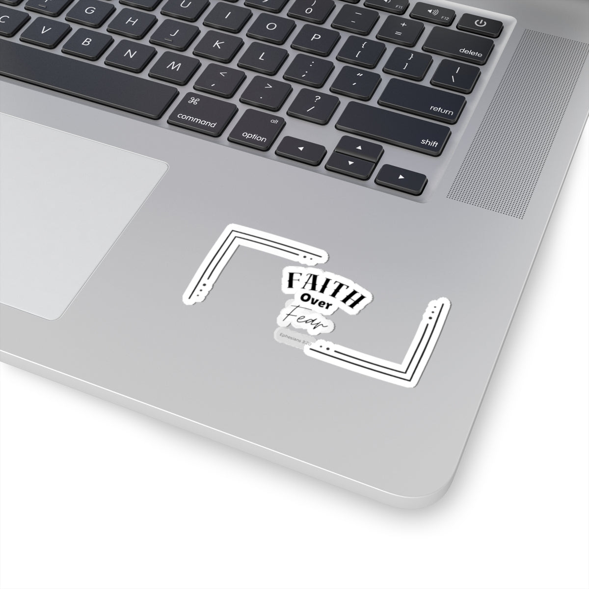 Faith Over Fear Kiss-Cut Sticker — Inspirational Christian Laptop Decal (Ephesians 3:20)