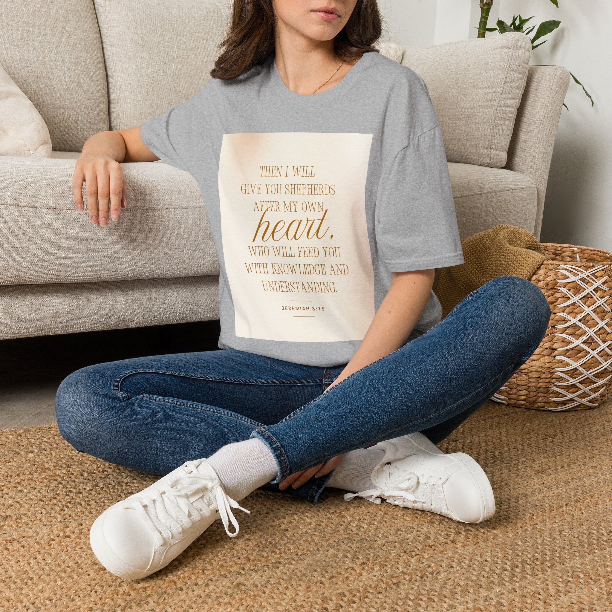 Christian Scripture T‑Shirt — “Then I Will Give You Shepherds After My Own Heart” Inspirational Tee