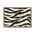 Zebra Print Woven Throw Blanket — Cozy Animal-Print Decor
