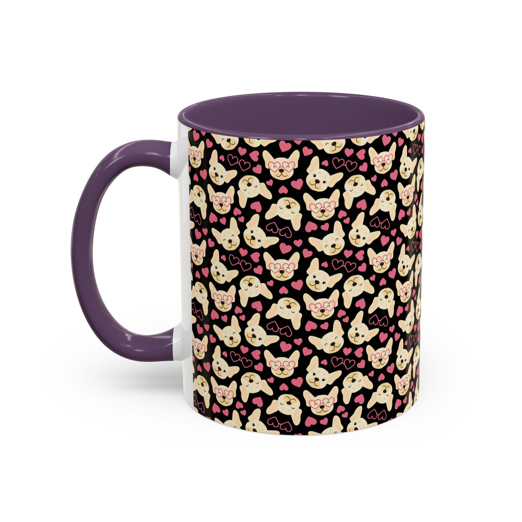 Cute Chihuahua Pattern Accent Coffee Mug — 11/15oz