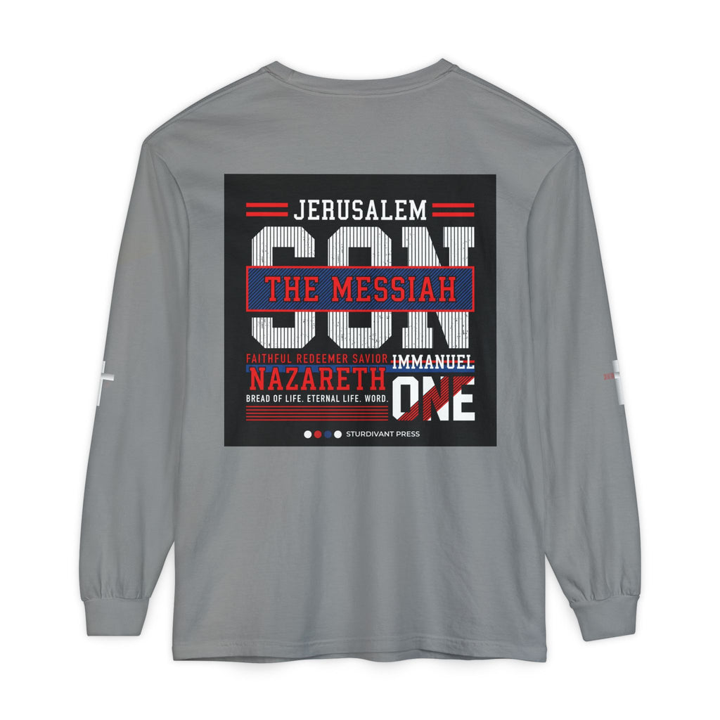 Christian Long Sleeve Tee — "The Messiah" Jerusalem Nazareth Design