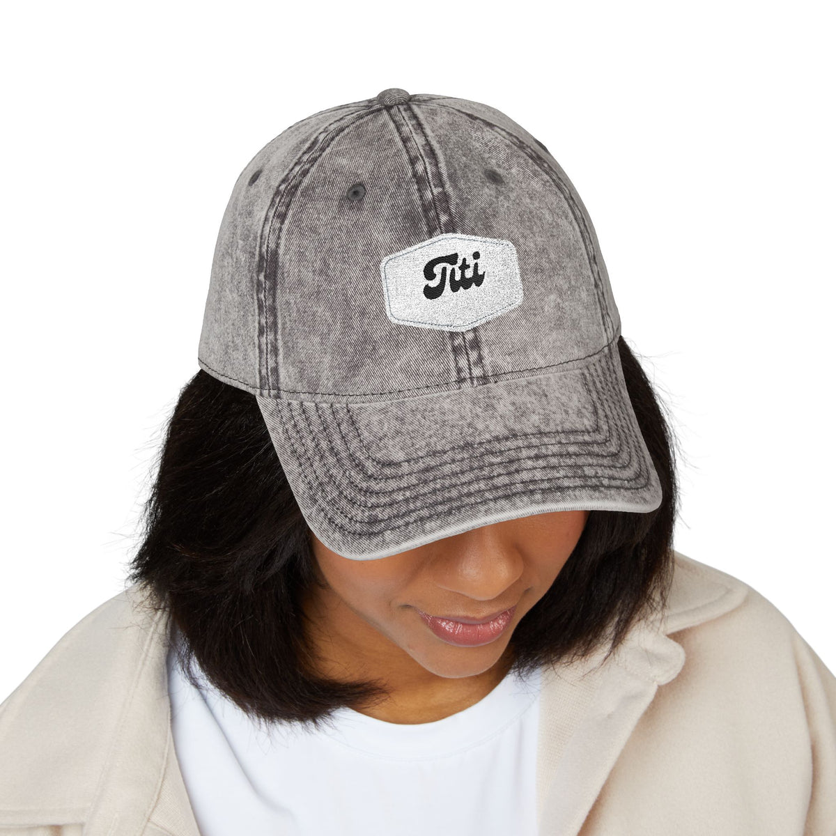 Vintage Embroidered Cap - Retro 'Titi' Patch Dad Hat