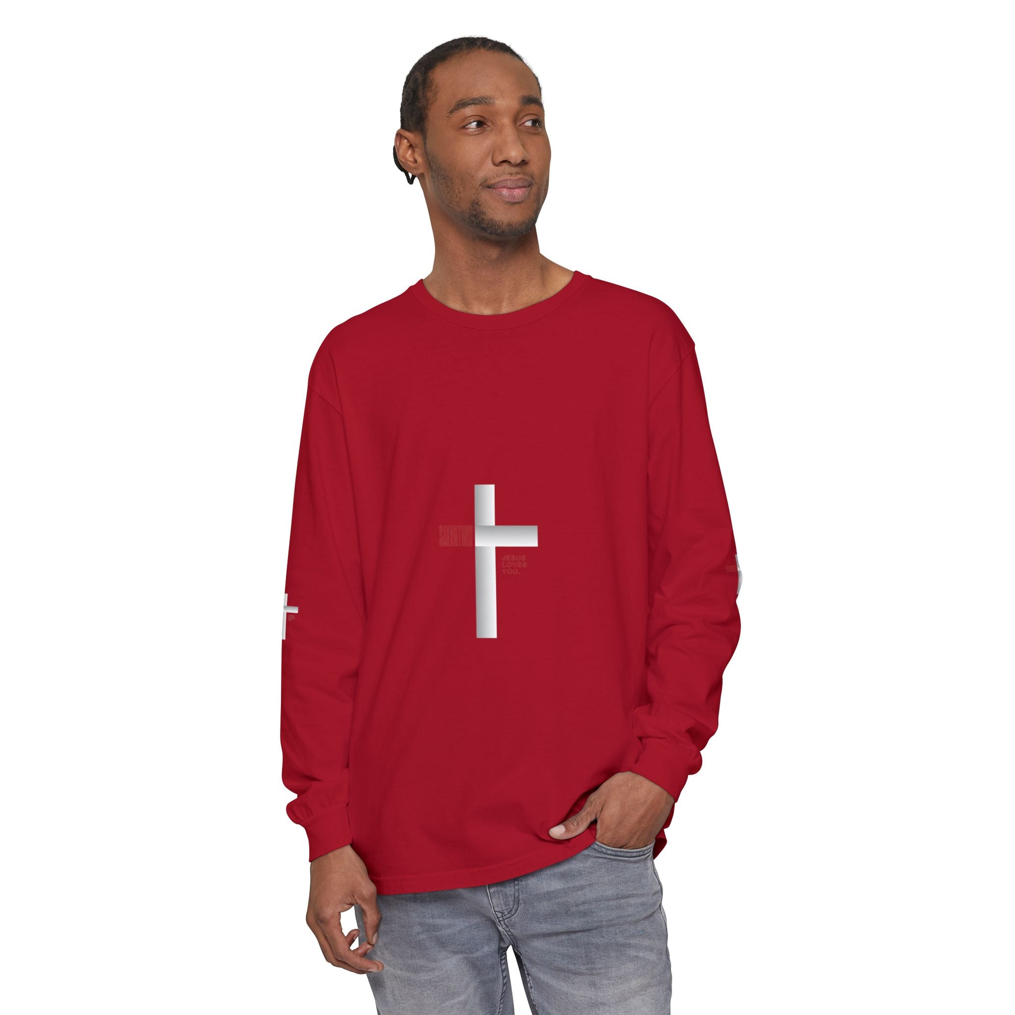 Christian Long Sleeve Tee — "The Messiah" Jerusalem Nazareth Design