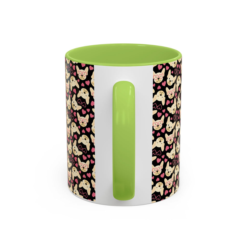 Cute Chihuahua Pattern Accent Coffee Mug — 11/15oz
