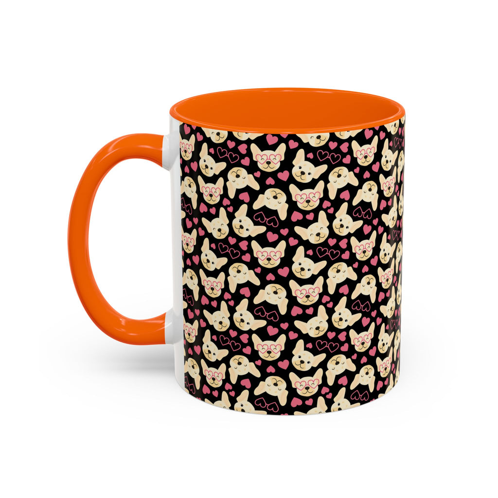 Cute Chihuahua Pattern Accent Coffee Mug — 11/15oz