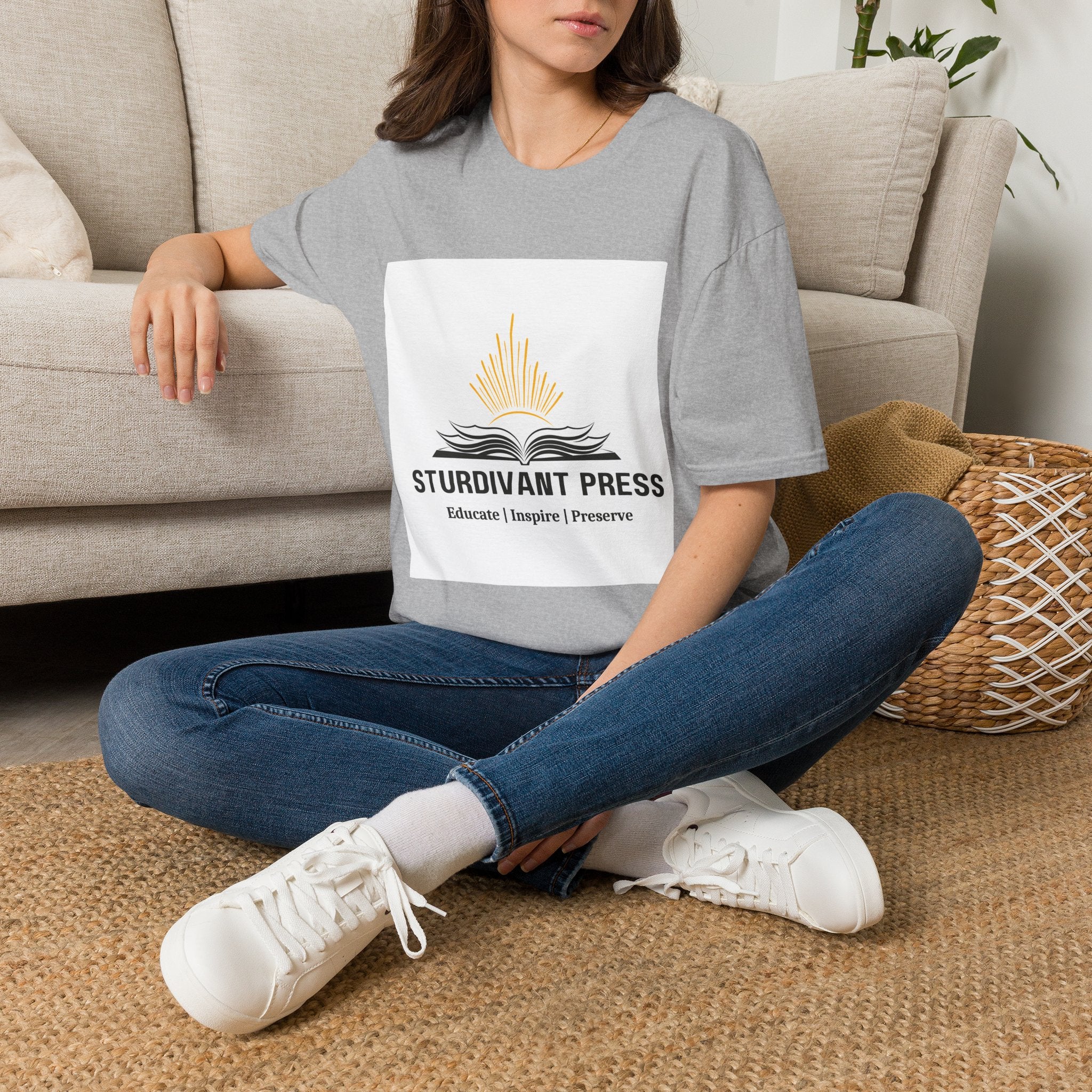 Minimal Lighthouse Logo T-Shirt — Coastal Nautical Graphic Tee