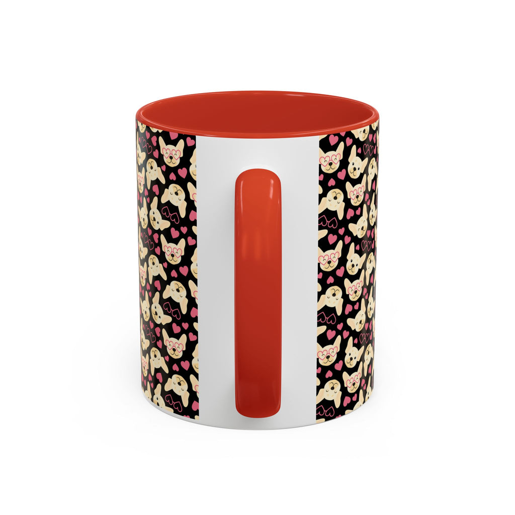 Cute Chihuahua Pattern Accent Coffee Mug — 11/15oz