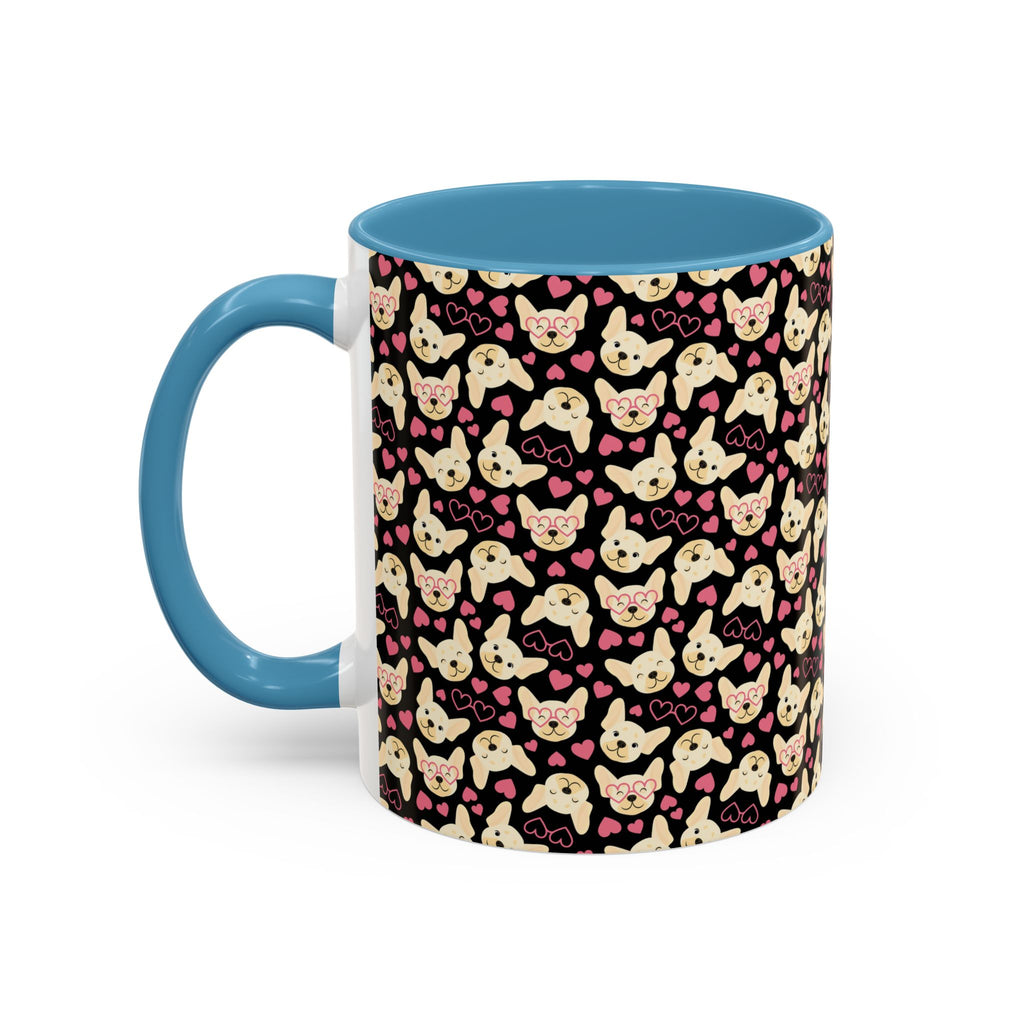 Cute Chihuahua Pattern Accent Coffee Mug — 11/15oz