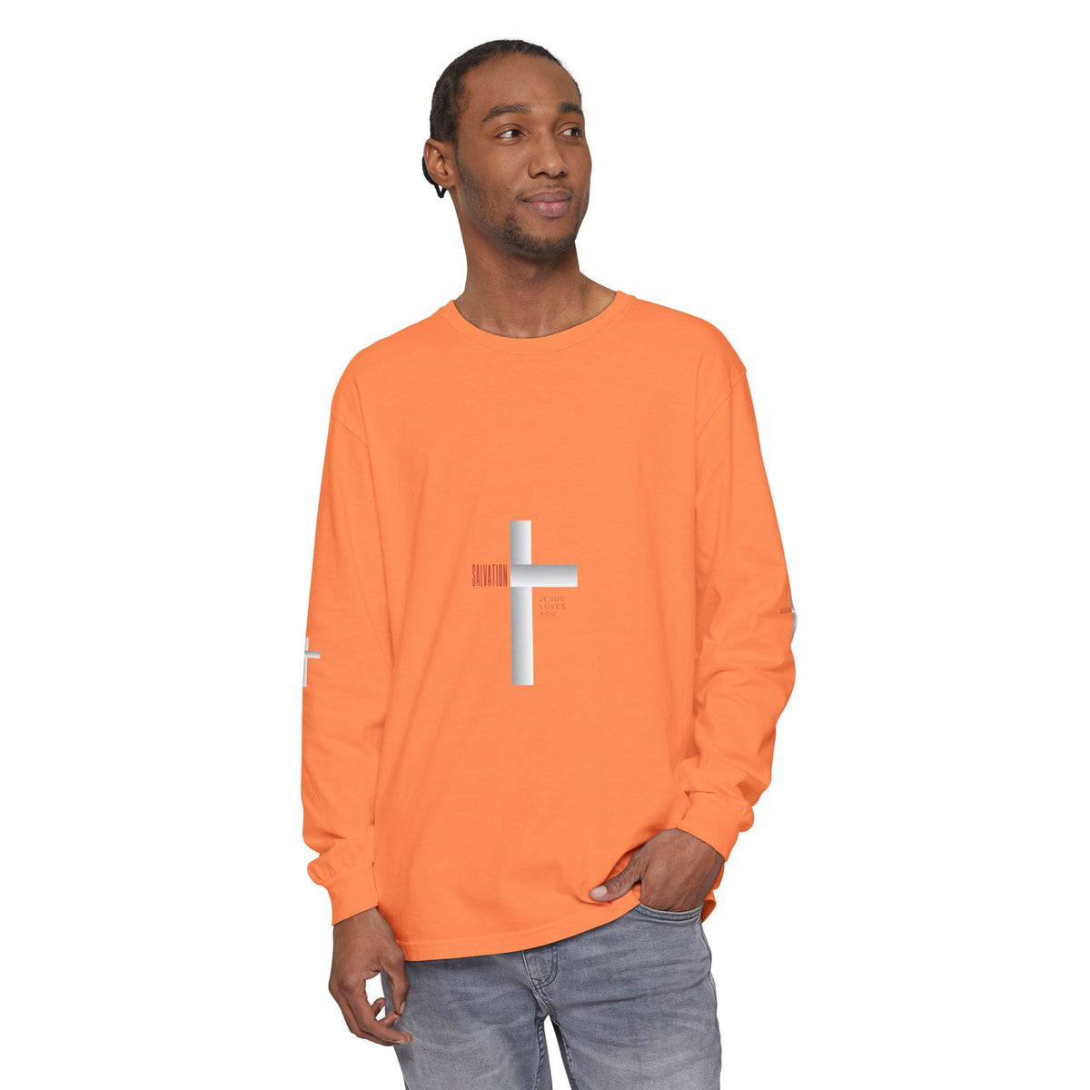 Christian Long Sleeve Tee — "The Messiah" Jerusalem Nazareth Design