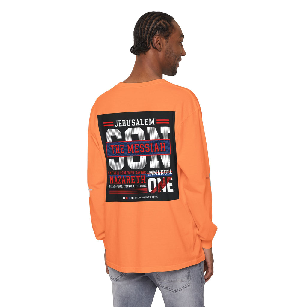 Christian Long Sleeve Tee — "The Messiah" Jerusalem Nazareth Design