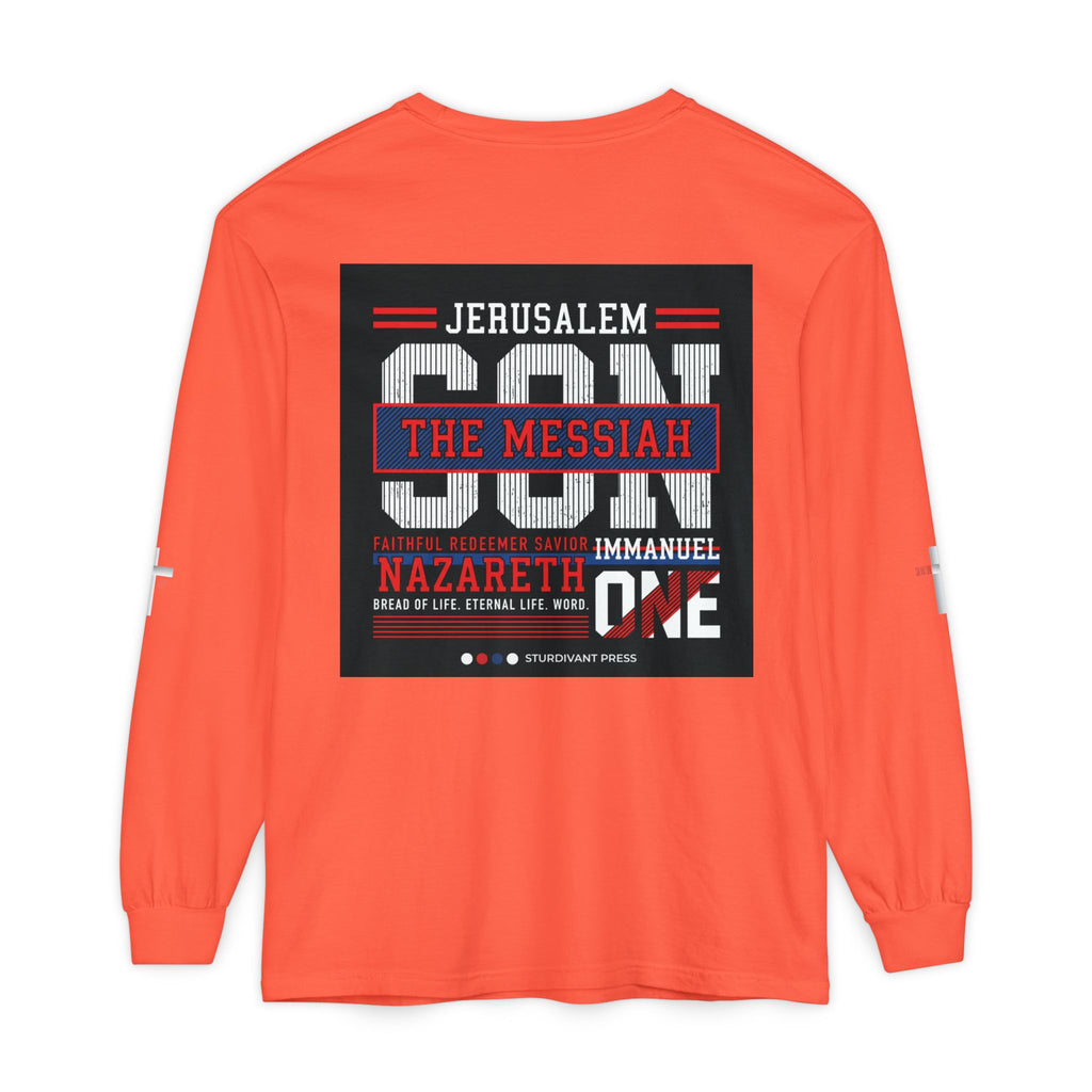 Christian Long Sleeve Tee — "The Messiah" Jerusalem Nazareth Design