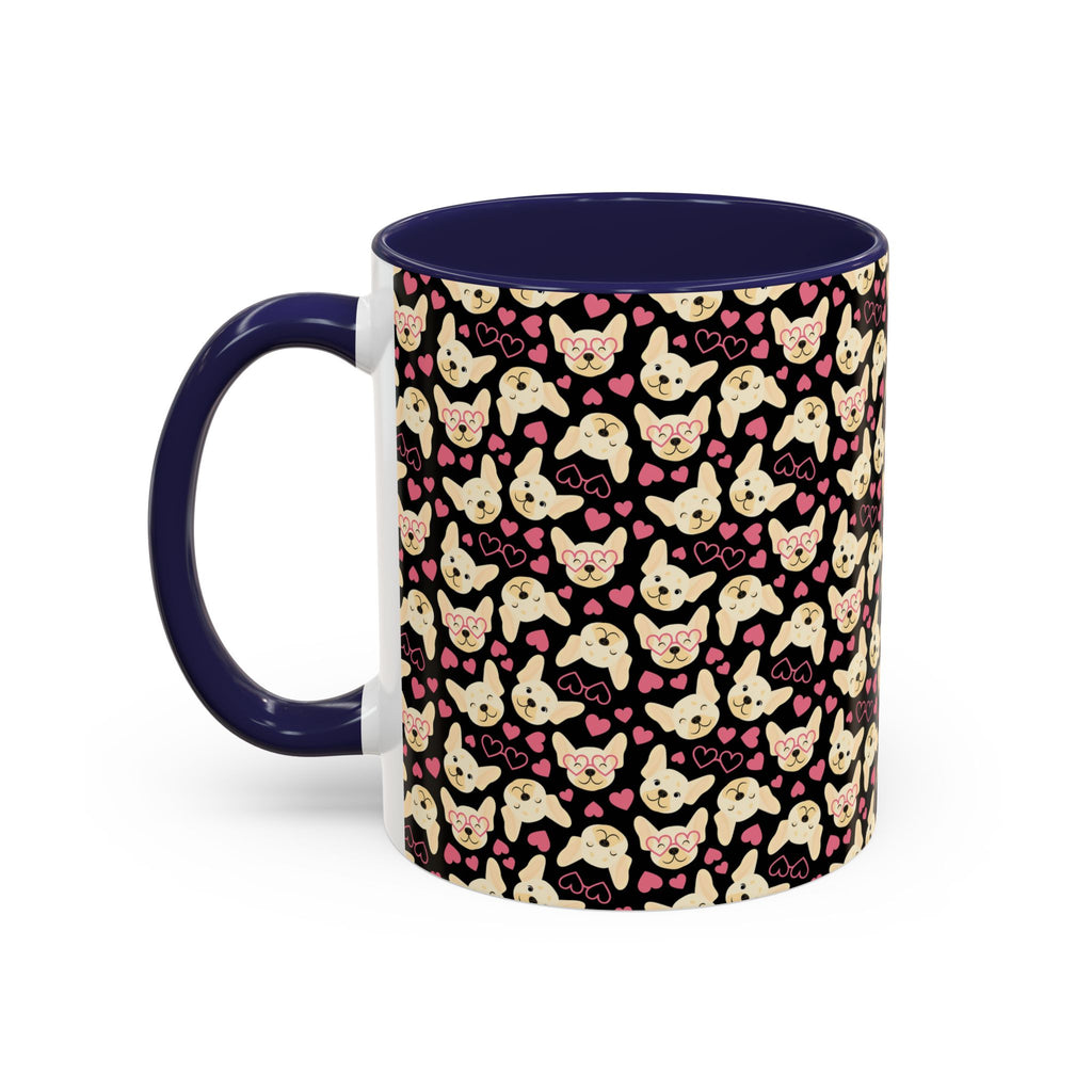 Cute Chihuahua Pattern Accent Coffee Mug — 11/15oz