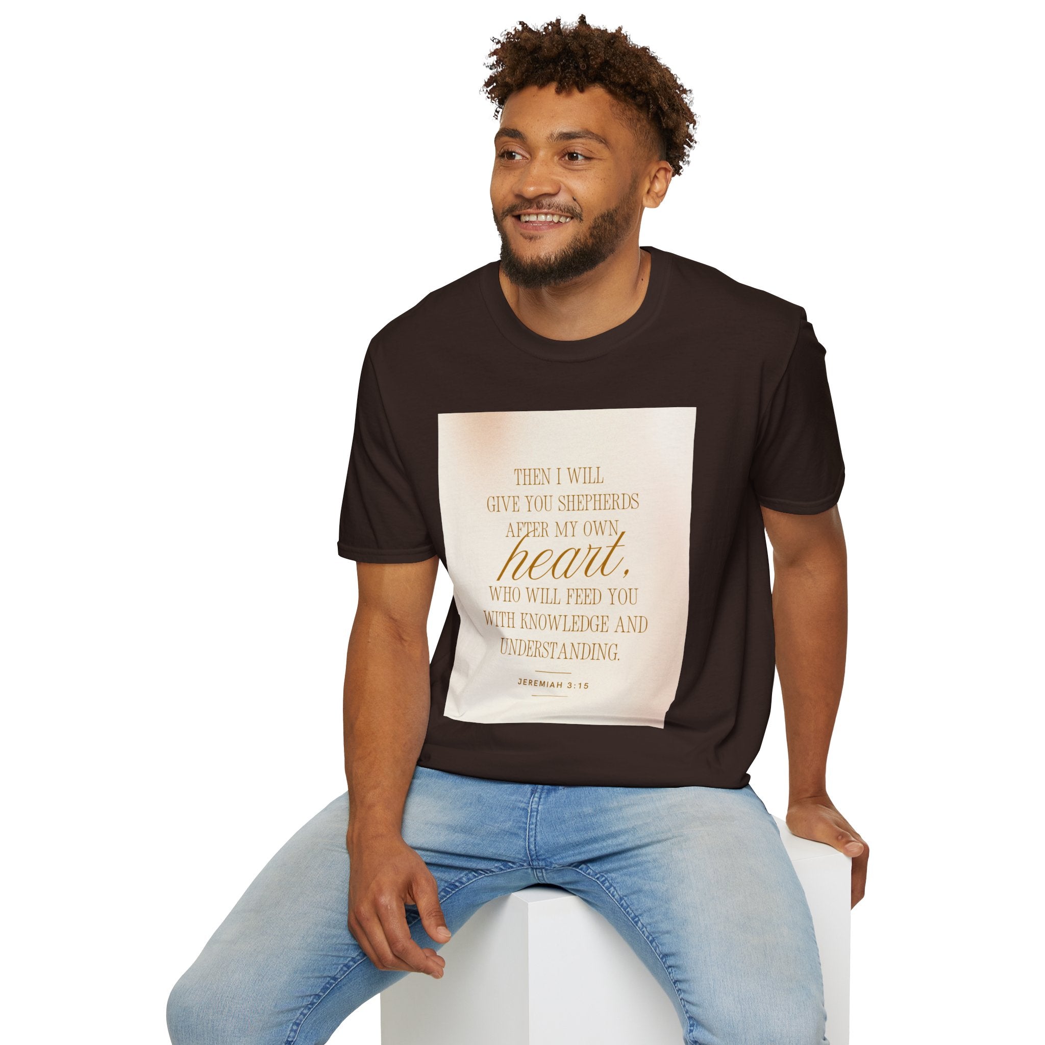 Christian Scripture T‑Shirt — “Then I Will Give You Shepherds After My Own Heart” Inspirational Tee