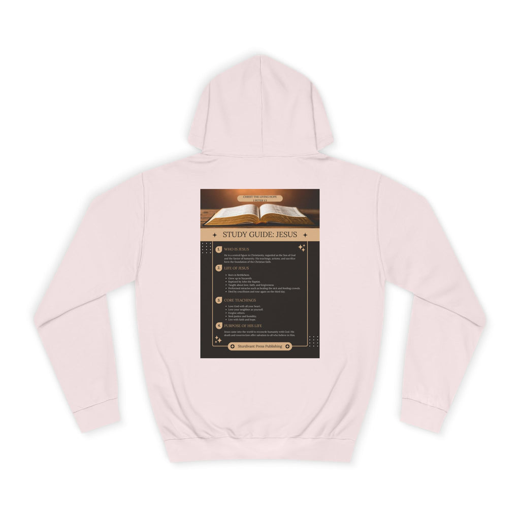 College Study Guide Hoodie — "Study Guide: Jesus" Inspirational Campus Pullover