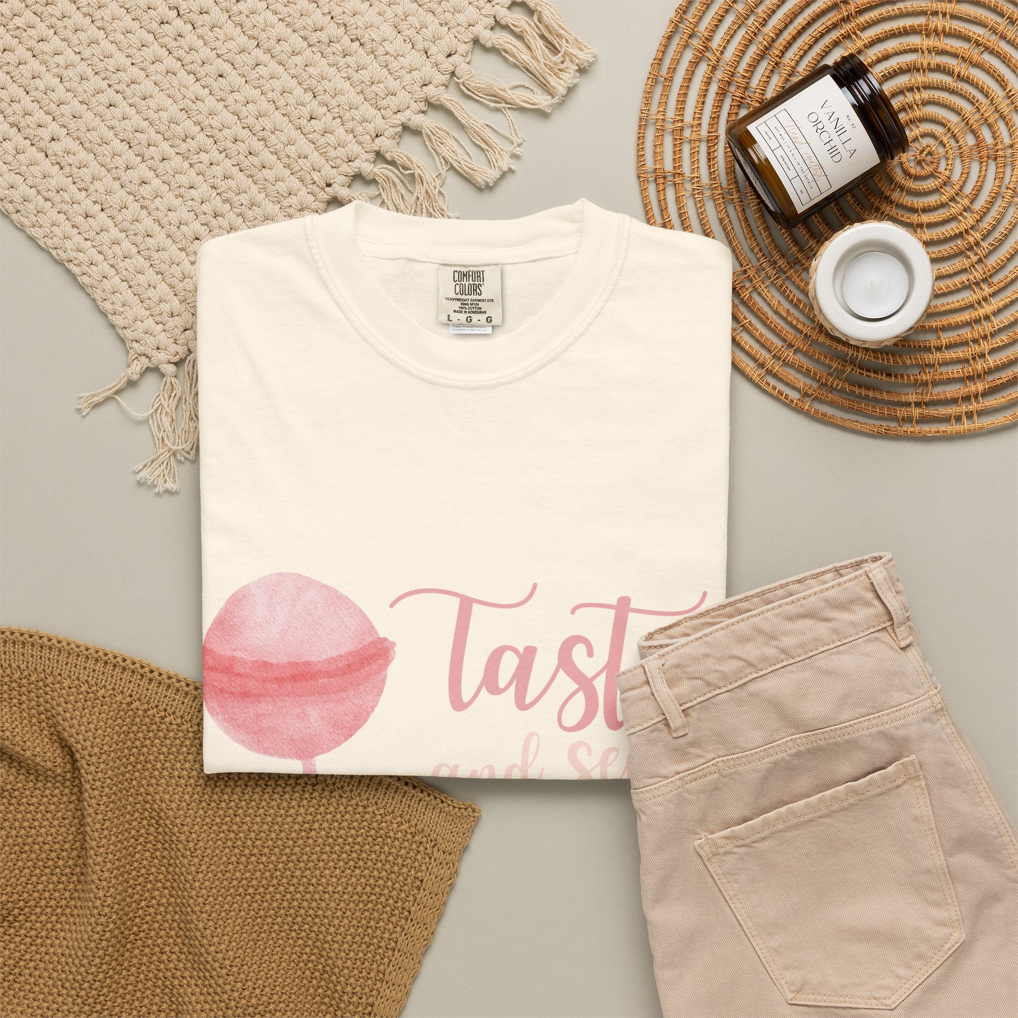 Christian Lollipop Tee — "Taste and See that the Lord is Good" Pink Faith T-Shirt