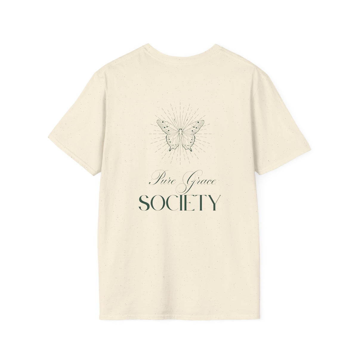 Butterfly Line Art T-Shirt — Minimal Sunburst Graphic