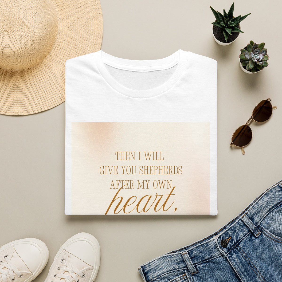 Christian Scripture T‑Shirt — “Then I Will Give You Shepherds After My Own Heart” Inspirational Tee