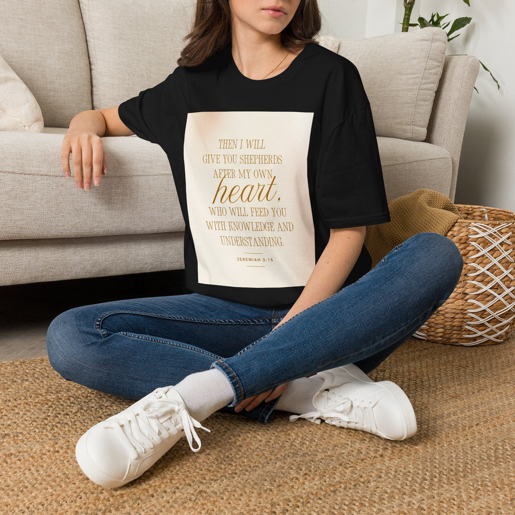 Christian Scripture T‑Shirt — “Then I Will Give You Shepherds After My Own Heart” Inspirational Tee