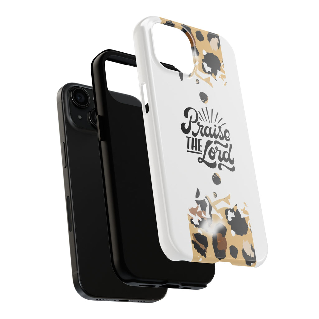 Praise the Lord Leopard Tough Phone Case — Christian iPhone Protection