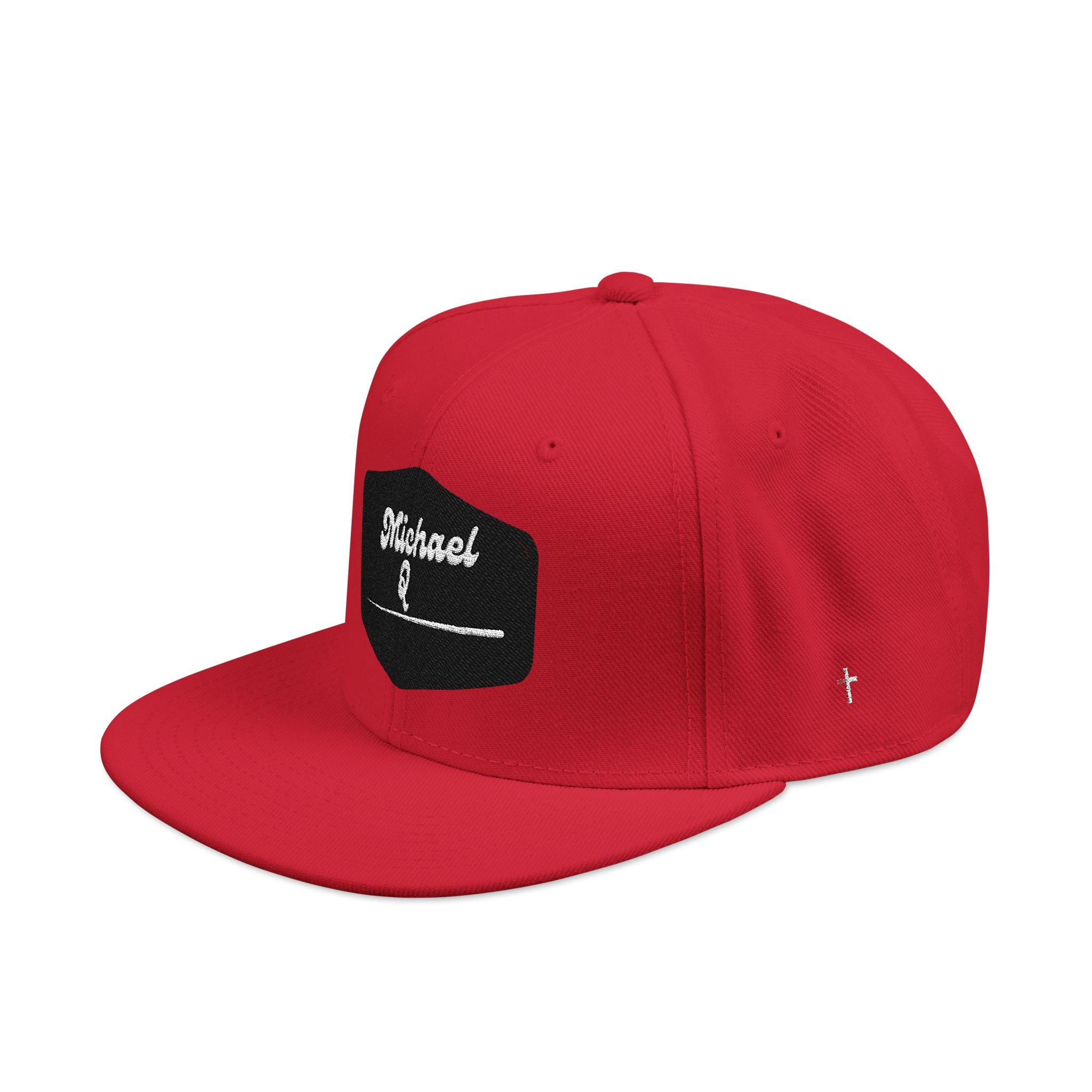 Embroidered 'Stoked' Snapback Hat — Black & Charcoal Skate Cap