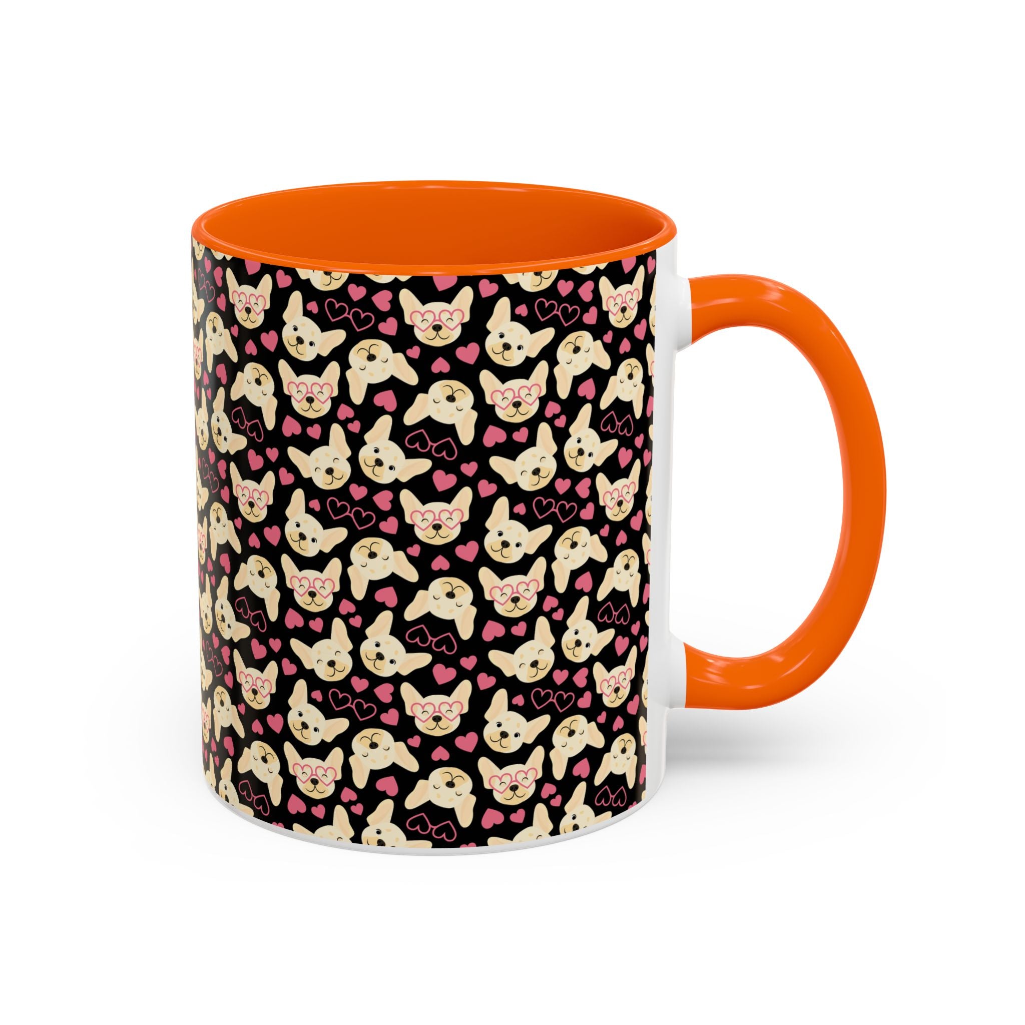 Cute Chihuahua Pattern Accent Coffee Mug — 11/15oz