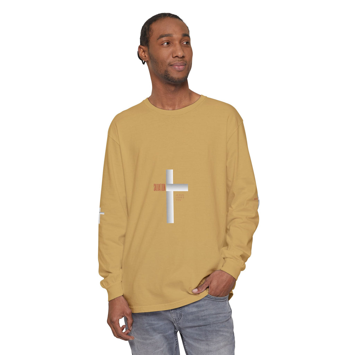 Christian Long Sleeve Tee — "The Messiah" Jerusalem Nazareth Design