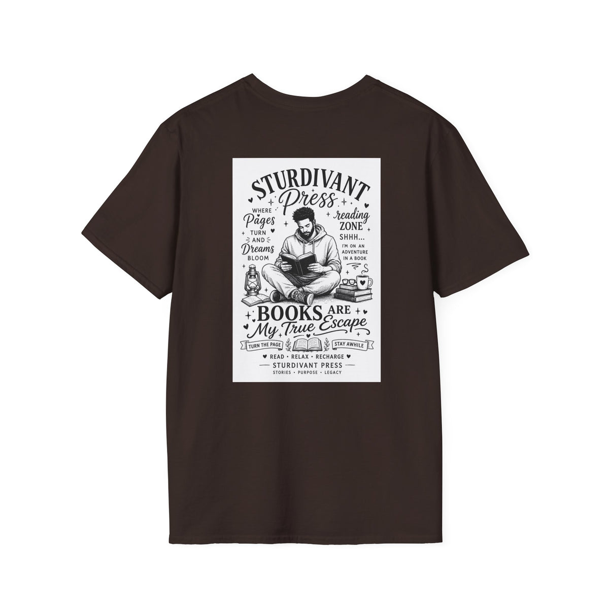 Minimal Lighthouse Logo T-Shirt — Coastal Nautical Graphic Tee