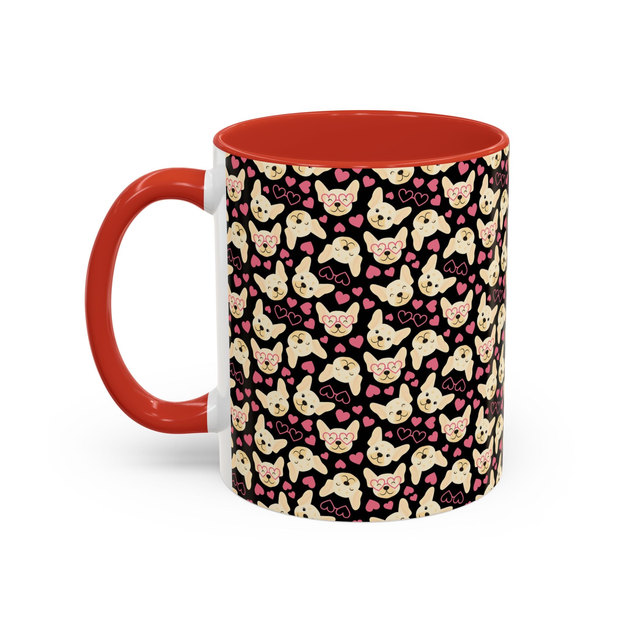 Cute Chihuahua Pattern Accent Coffee Mug — 11/15oz