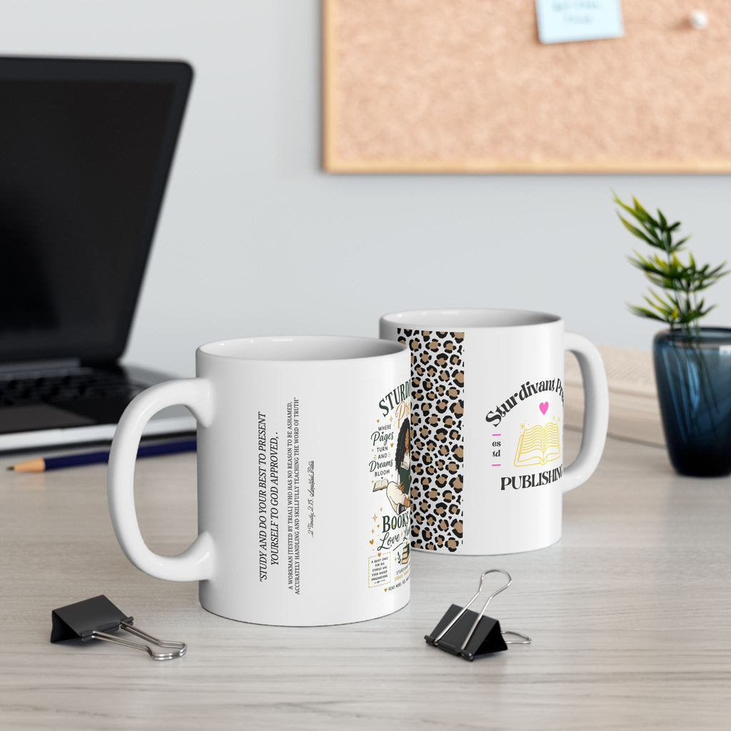 Leopard Accent Ceramic Mug – Saturday Plans: Brunch & Purse Checklist (11oz/15oz)