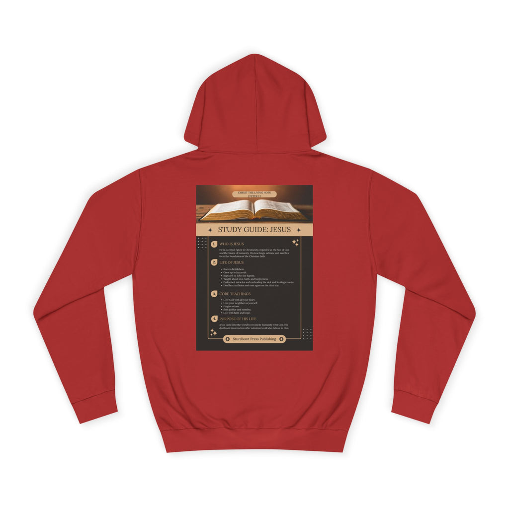 College Study Guide Hoodie — "Study Guide: Jesus" Inspirational Campus Pullover