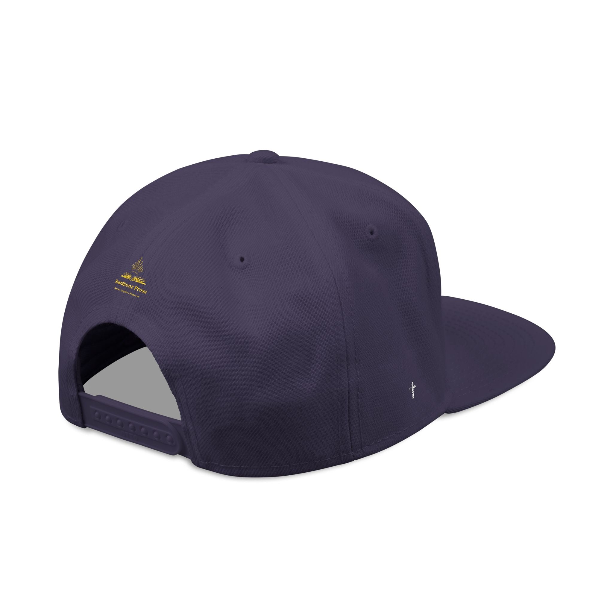 Embroidered 'Stoked' Snapback Hat — Black & Charcoal Skate Cap