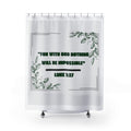 Luke 1:37 Shower Curtain – "For With God Nothing Will Be Impossible" Christian Bath Decor