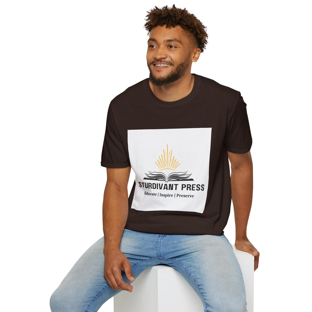 Minimal Lighthouse Logo T-Shirt — Coastal Nautical Graphic Tee