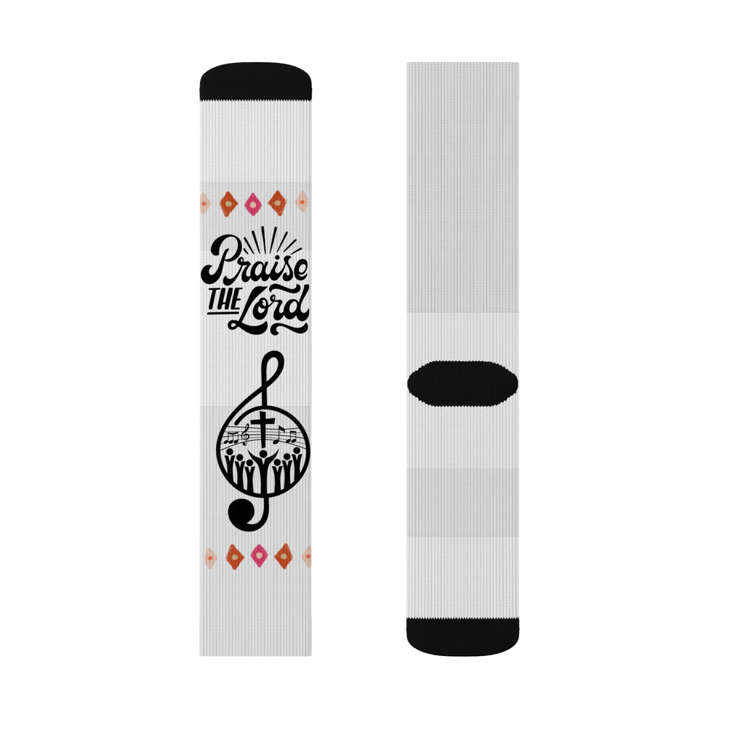 Music Notes Sublimation Crew Socks – 'Music Is My Escape' Graphic Socks