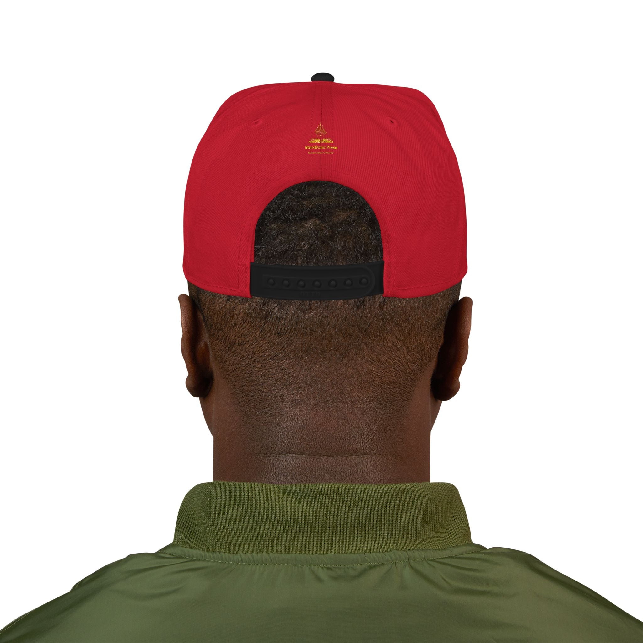 Embroidered 'Stoked' Snapback Hat — Black & Charcoal Skate Cap