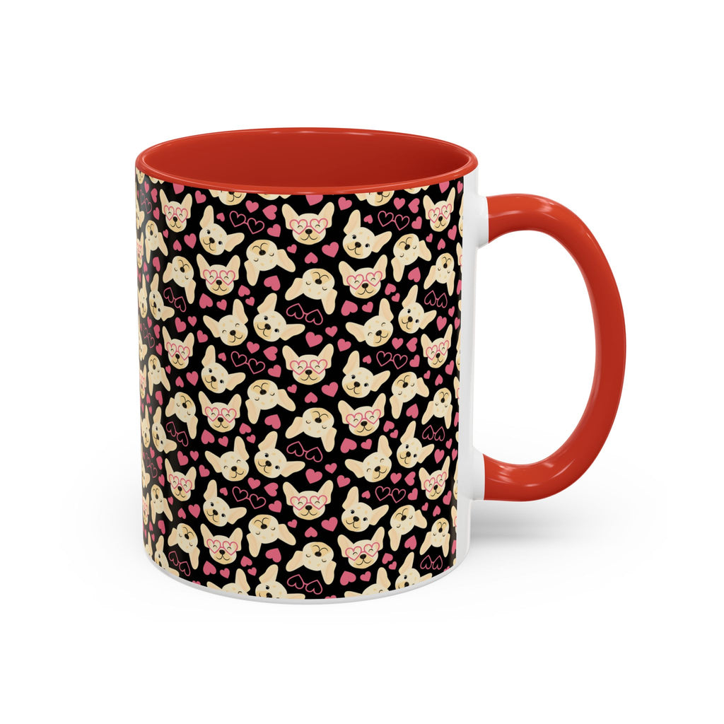 Cute Chihuahua Pattern Accent Coffee Mug — 11/15oz