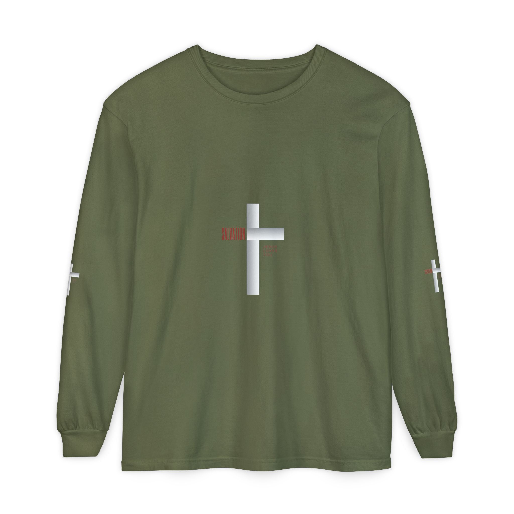 Christian Long Sleeve Tee — "The Messiah" Jerusalem Nazareth Design