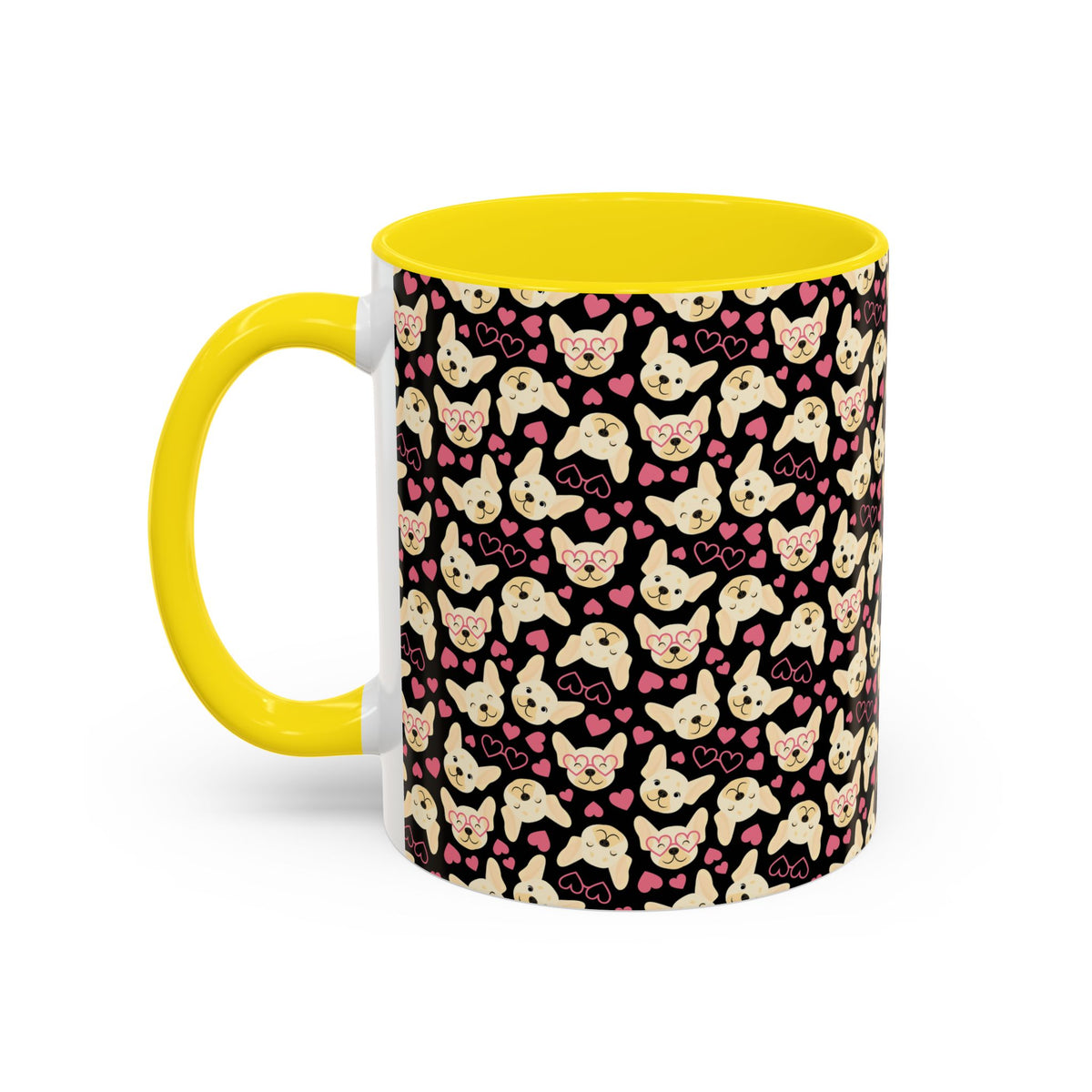 Cute Chihuahua Pattern Accent Coffee Mug — 11/15oz