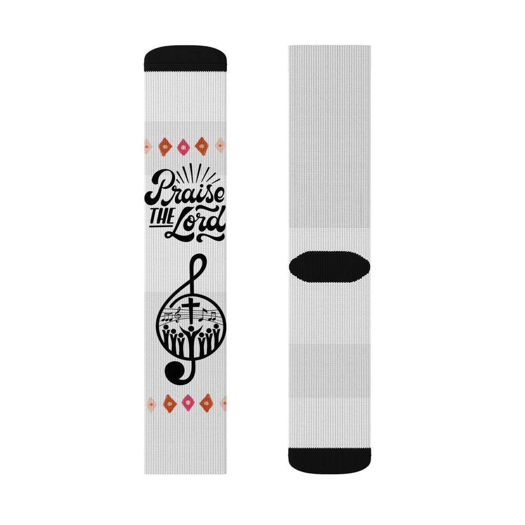 Music Notes Sublimation Crew Socks – 'Music Is My Escape' Graphic Socks