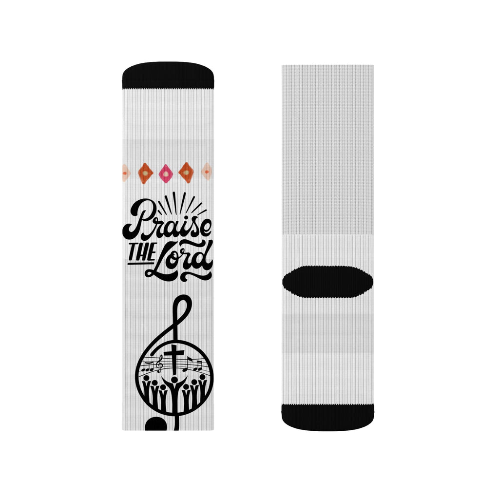 Music Notes Sublimation Crew Socks – 'Music Is My Escape' Graphic Socks
